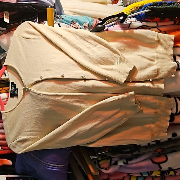 Vintage Cashmiere Ralph Lauren Cardigan Sweater - Picture 3 of 4